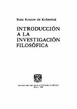 Introducción a la investigación filosófica