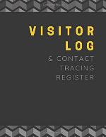 Visitor Log and Contact Tracing Register: Black and Gray Chevron Company Guest Book | Business Sign In/Out Register Designed for Corporate Contact ... Signature and more!] | Large Soft Cover