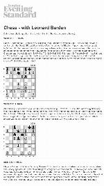 Barden Leonard Daily Chess Puzzles From The London Evening Standard 2014 51p