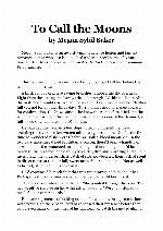 Megan Sybil Baker To Call The Moons