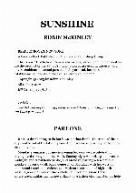 Robin Mckinley Sunshine