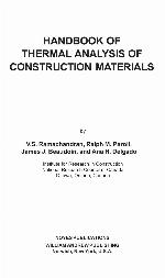 Handbook Of Thermal Analysis Of Construction Materials V S Ramachandran